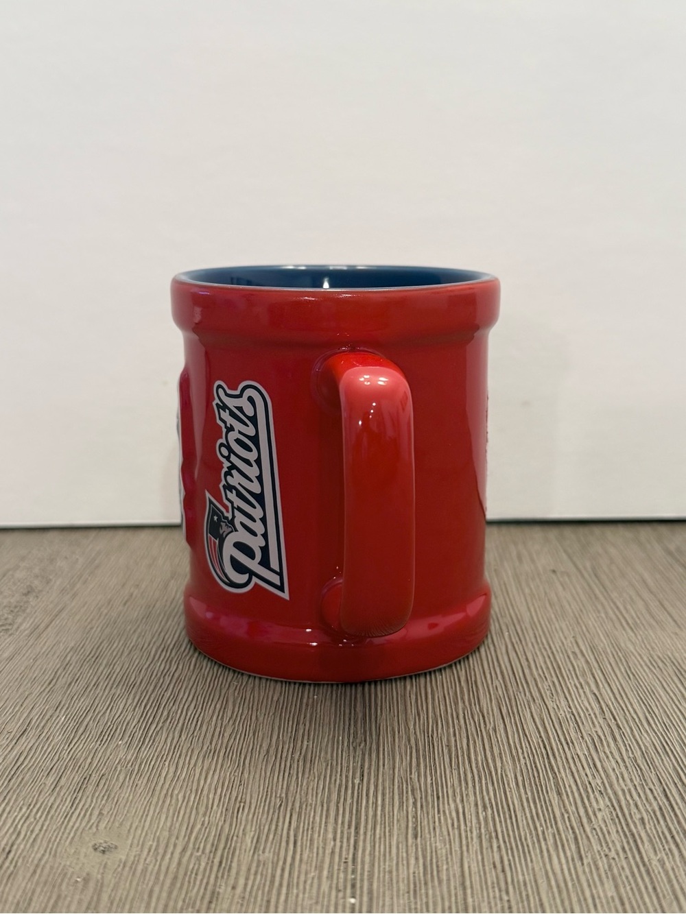 New England Patriots Red Coffee Mug Embossed Logo Official NFL Licensed Fan Gift - Picture 5 of 7